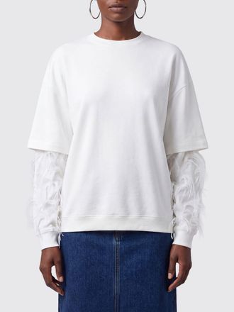 Darkpark Troy Long-Sleeved Cotton T-shirt with Feather Application