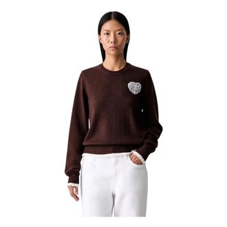 Ganni Mujer, Jerseys, Marr&oacute;n, Talla: S
