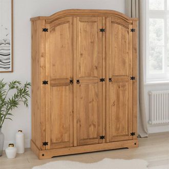 Seconique Corona Essentials 3 Door Wardrobe in Natural