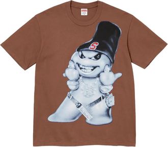 SUPREME Snowman T-shirt met grafische print - Bruin