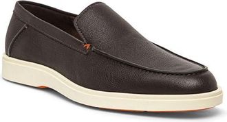 Santoni Botanist Slip-On Shoe in Dark Brown Leather at Nordstrom, Size 10.5