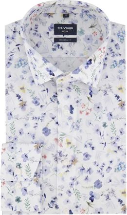 Olymp Olymp, Overhemden, Heren, Veelkleurig, 5Xl, Katoen, Modern Fit Wit Zakelijk Overhemd