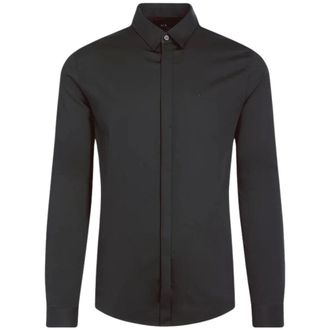 A|X Armani Exchange Overhemden, Heren, Zwart, XS, Katoen, 8Nzcbd Zn 10Z 1200 Shirt