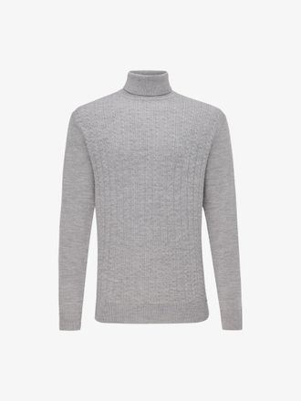 Gentiluomo Cable Rollneck | Grijs