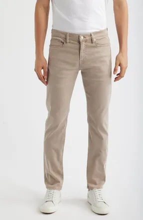 Frame Denim LHomme Slim Fit Five-Pocket Twill Pants in Dusty Beige at Nordstrom, Size 36