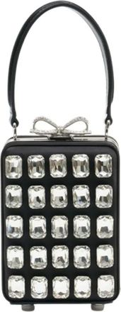 Self Portrait Micro Crescent Bag - Dames - Handtassen - Zwart - ONE Size - Leer - Tassen