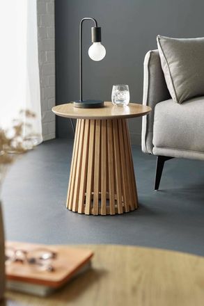 Julian Bowen Ollie Round Side Table in Light Oak