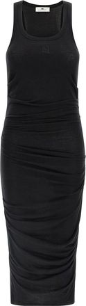 Elisabetta Franchi Logo Embroidery Dress