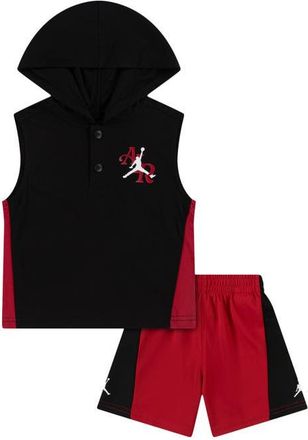 Nike Jordan Kids Hooded Tank & Shorts Set in Gym Red at Nordstrom, Size 2T