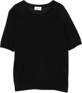 P.A.R.O.S.H. T-shirt met ronde hals - Dames - T-shirts - Zwart - M - Wol - Tops