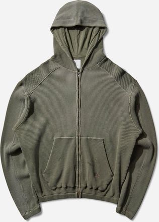 Roa Men s Bee Sun Faded Waffle Zip Up Hoodie Olive