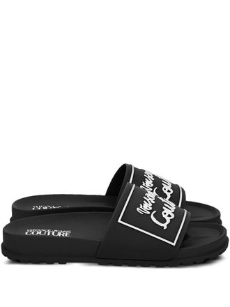 VERSACE JEANS* COUTURE ロゴ ラバーサンダル フラット VERSACE JEANS COUTURE (ヴェルサーチェ ジーンズクチュール