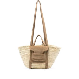 Pierre Hardy Raffia Suede-details Tote Bag