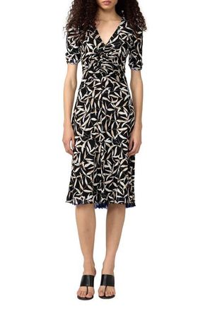 Diane Von F&uuml;rstenberg Koren Reversible Dress in Bay Leaf Black at Nordstrom, Size Xx-Small