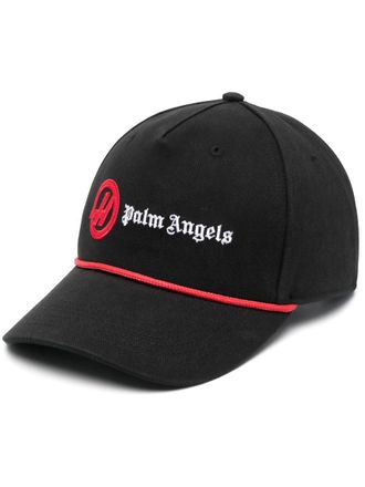 Palm Angels logo-embroidered baseball cap - Black
