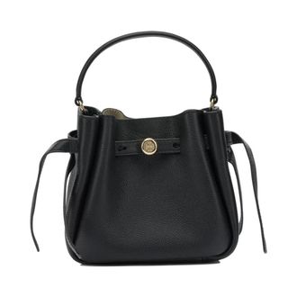 Tory Burch Tassen, Dames, Zwart, ONE Size, Leer, Romy Mini Bucket Bag