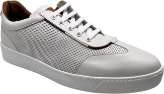Bally Baxley 6233852 Mens White Calf Perforated Sneakers