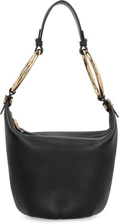 Chlo&eacute; Small Bracelet Handbag - Dames - Schoudertassen - Zwart - ONE Size - Leer - Tassen