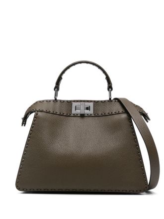 Fendi Borsa tote Peekaboo ISeeU piccola - Verde