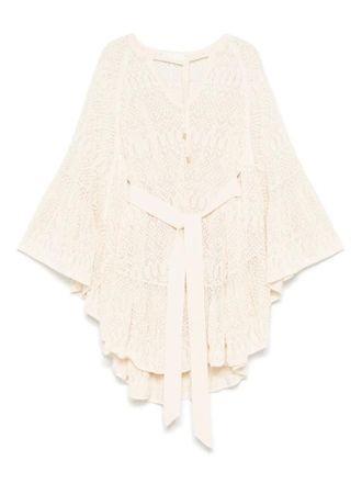Zimmermann Coco mini dress - women - Polyester/Paper Yarn - 0P - Neutrals