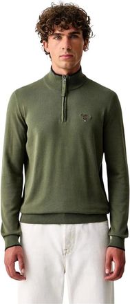 Aeronautica Half-zip coltrui - Heren - Truien - Groen - Maat: L Katoen