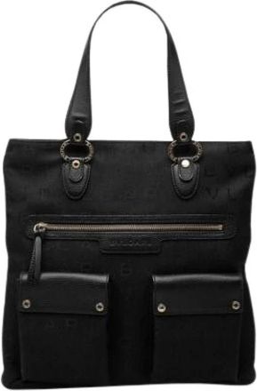Bulgari Pre-owned Vintage Tote Bag - Dames - Vintage Shopper - Zwart - ONE Size - Leer - Vintage
