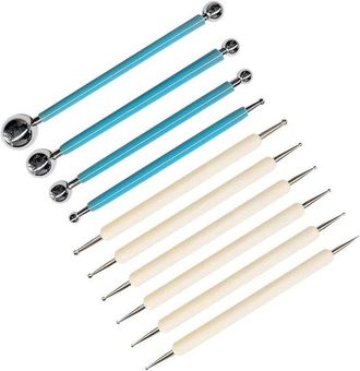 OEM Juego De 10 Herramientas De Estampado, Sellos Esf&eacute;ricos, Adecuados Para Pintar Rocas, Esculpir Arcilla, Crear Relieves Y Hacer Mandalas