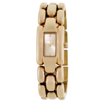 Michael Kors Mini Hally Quartz Crystal Gold Dial Ladies Watch MK4921