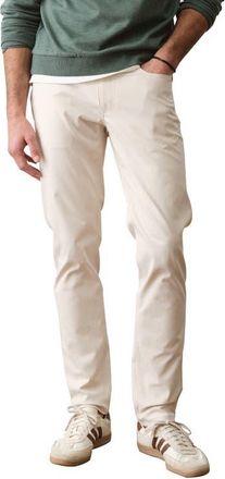 Marine Layer The Five-Pocket Undercover Slim Straight Leg Tech Pants in Stone at Nordstrom, Size 36 X 34