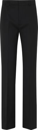 Seventy Black Straight-Fit Wool-Blend Formal Pants