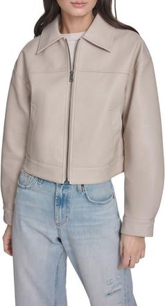 Levi's Boxy Faux Leather Bomber Jacket in Chateau Grey at Nordstrom, Size X-Small