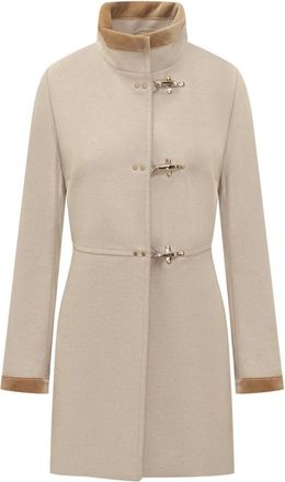 Fay Jassen, Dames, Beige, M, Single-Breasted Coats