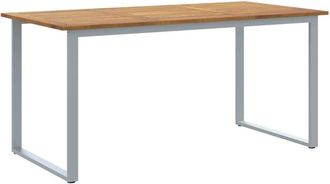 vidaXL Mesa De Comedor De Jard&iacute;n Gris 160 X 80 X 75 Cm Vidaxl