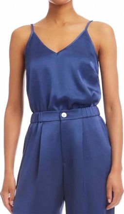 Fifteen Twenty Carys Satin Camisole In Deep Blue
