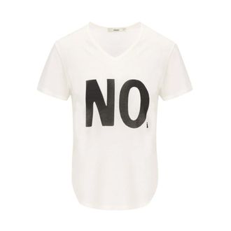 Fendi Dames, Tops, Wit, Maat: L Jersey
