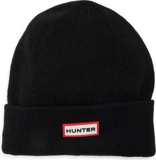 Hunter Play Fleece Lined Cuffed Beanie in Black at Nordstrom Rack