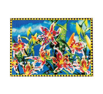 Seletti Toilet Paper Flowers with Holes Tappeto