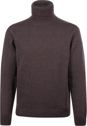 Zanone Turtleneck Trui - Heren - Coltruien - Bruin - 3XL - Wol - Truien & Vesten