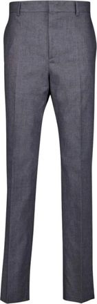 Valentino Garavani Lichtgrijze Linnen Slim Fit Broek - Heren - Slim Fit Broeken - Grijs - M - Linnen - Broeken