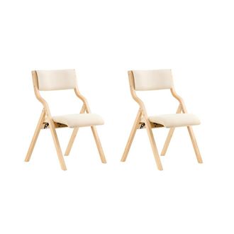 SoBuy Lote De 2 Sillas De Madera Silla Plegable Silla De Cocina Silla De Comedor Beige 48 X 58 X 78 Cm Fst40-wx2 Sobuy Es