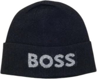 HUGO BOSS Accessoires, Heren, Blauw, ONE Size, Wol, Elios Hat