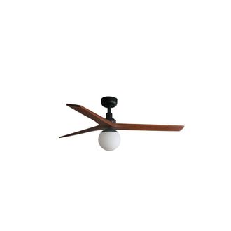 Netlighting Klim Medium Black Walnut DC Ceiling Fan E27 6 Speed