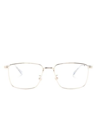 Montblanc nose-pads square-frame glasses - Gold