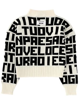 Msgm Virgin Wool Blend Sweater - Black