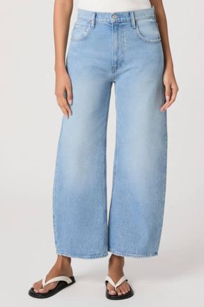 Paige Arellia Ankle Barrel Leg Jeans In Fauve