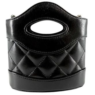 Chanel Pre-owned Matelasse Mini Bag - Dames - Pre-owned - Zwart - Maat: ONE Size Leer