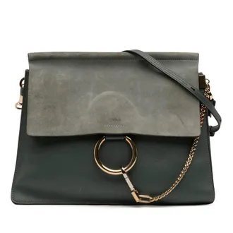 Chlo&eacute; Pre-owned Chloe Medium Calfskin and Suede Faye Crossbody Ladies CGVMV1GZ874ICQEU