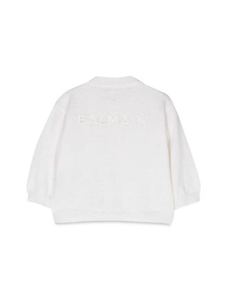 Balmain Merino Wool Blend Cardigan - White