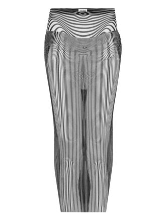 Jean Paul Gaultier Getailleerde gedrapeerde maxi-rok - Wit