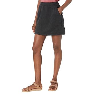 Prana Cozy Up Sport Skirt Womens Black Jersey Elastic Waist A-Line FROG220
